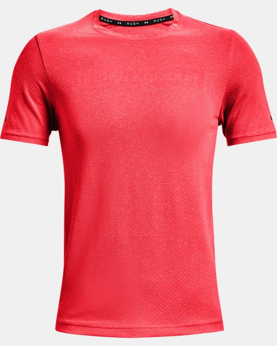 Men's UA RUSH™ Seamless Strength Short Sleeve, Red, pdpMainDesktop image number 5
